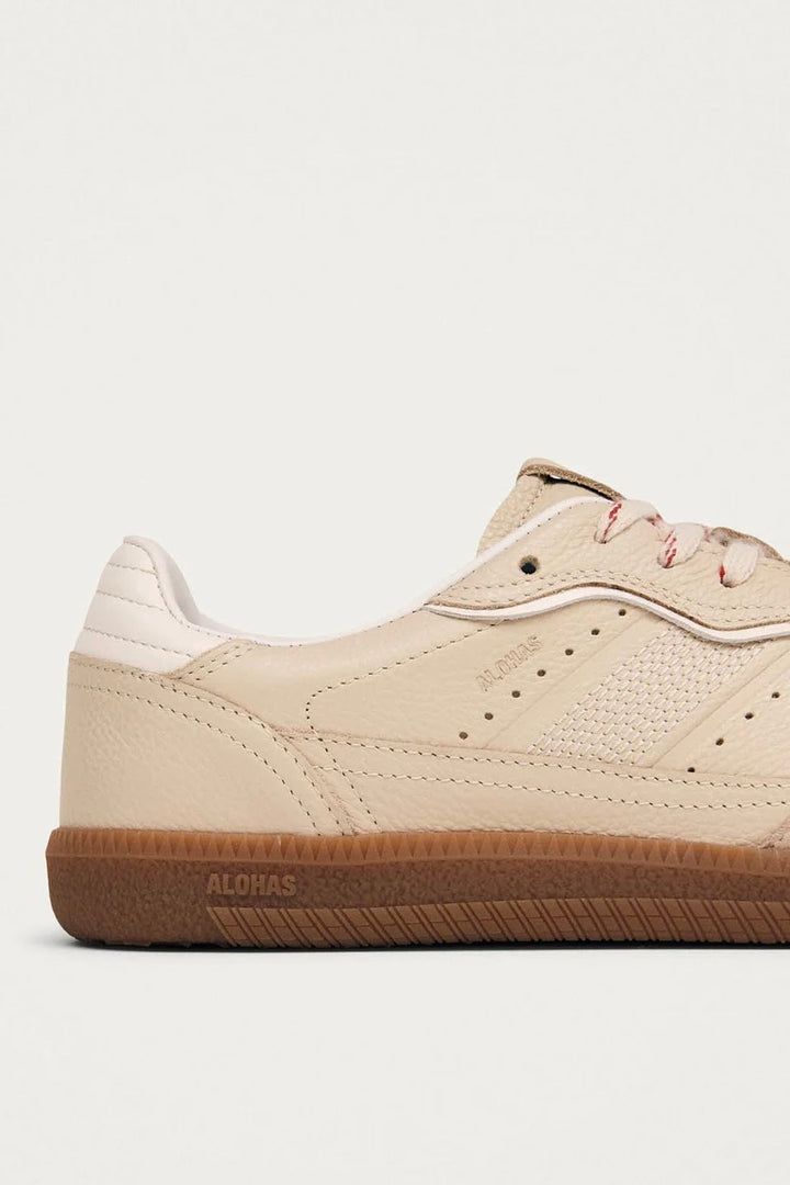 Tb.490 Rife Grain Cream Leather Sneakers