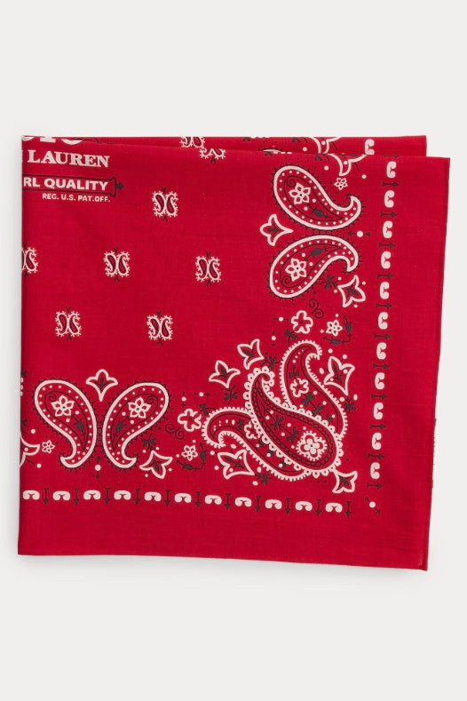 Logo Cotton Bandanna Red/White
