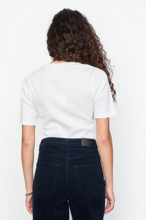 Pippa Rib Tee White