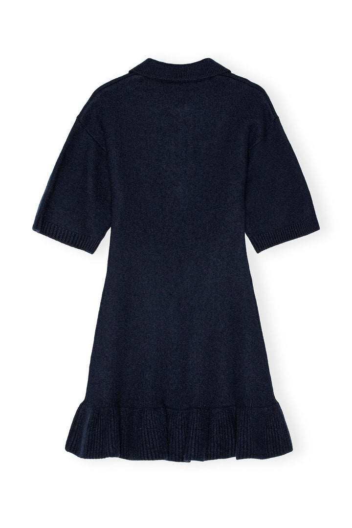 Boiled Wool Mini Dress