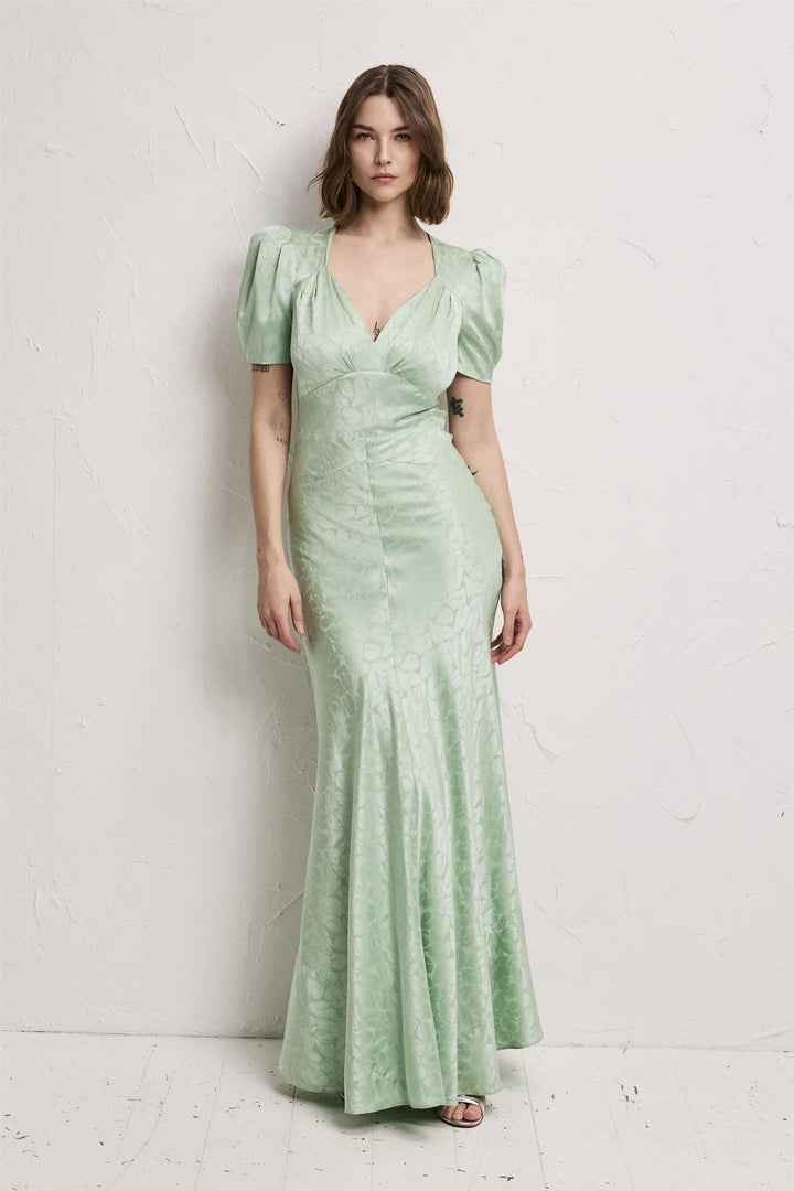 Leslie Jacquard Dress Mint