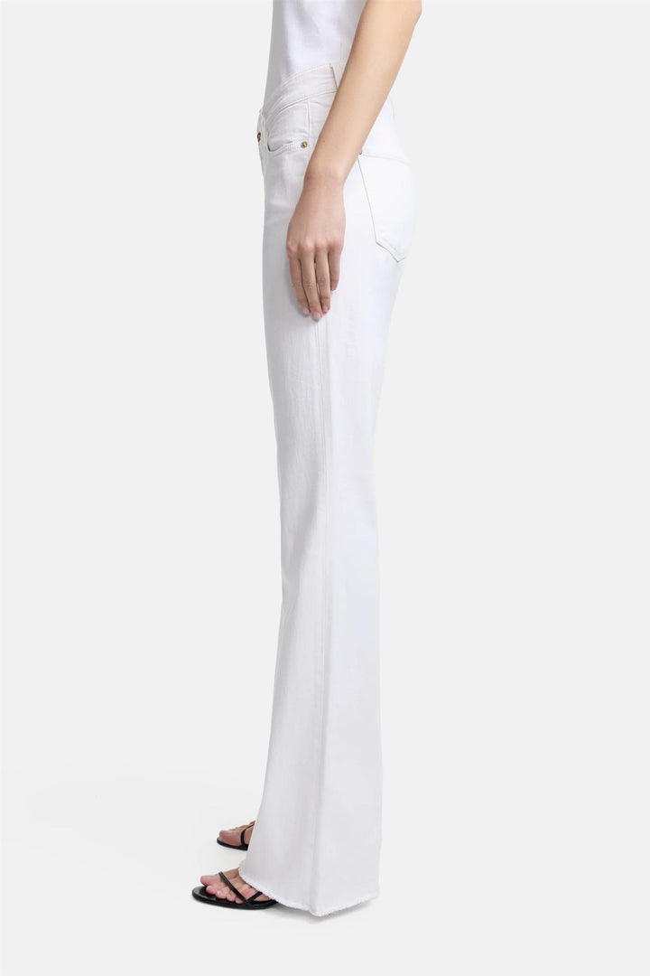 Paris Flared Pant Classy White & Fringed