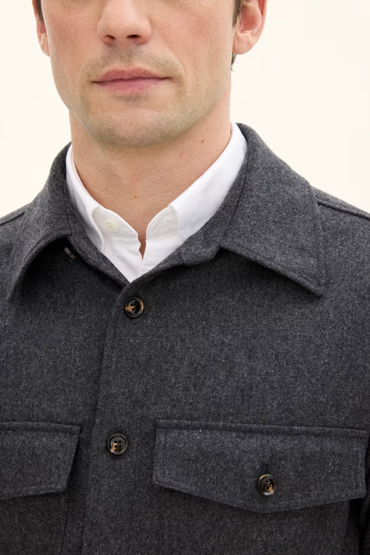 Magnus Shirt Jacket Earth Grey