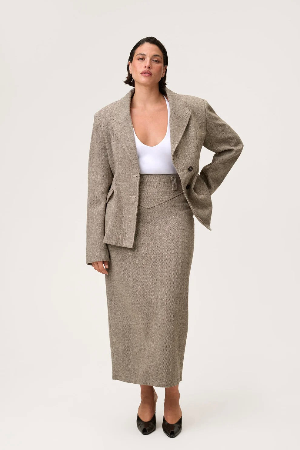 Stockholm Blazer Beige Melange
