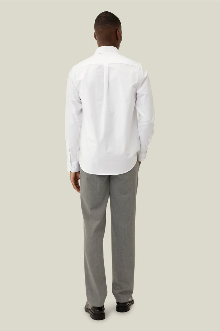 Konrad Contrast Oxford Stretch White