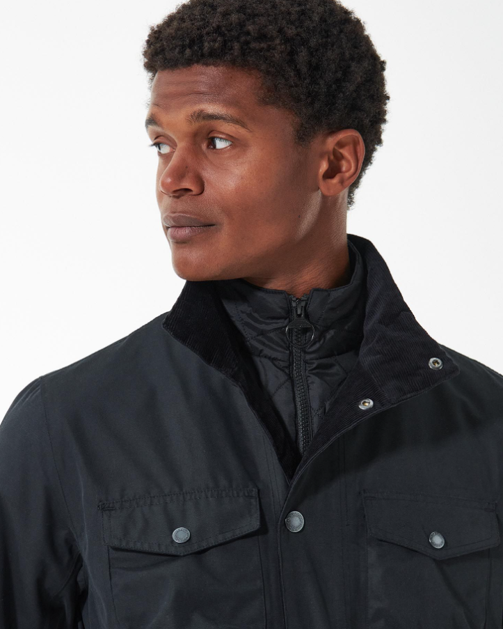 Ogston Wax Jacket Black