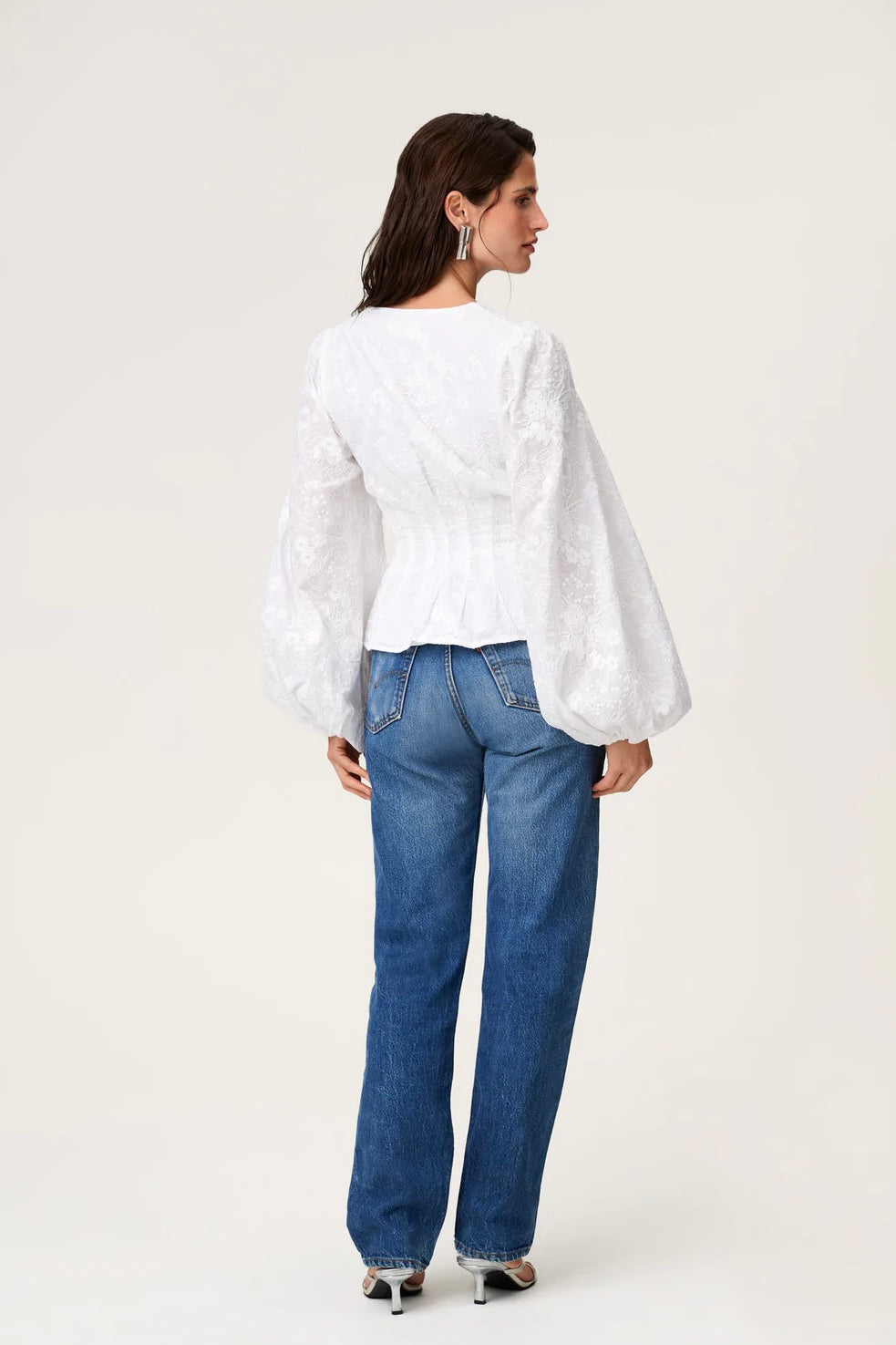 Palena Blouse White Embroidery