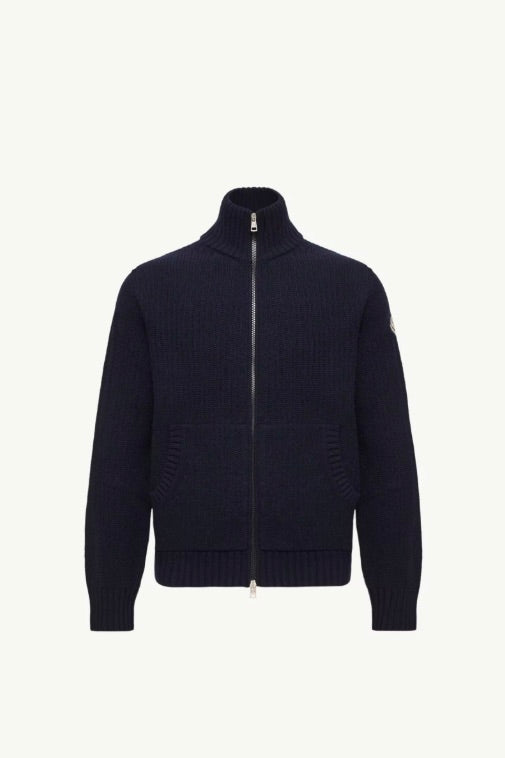 Wool & Cashmere Blend Cardigan Dark Blue