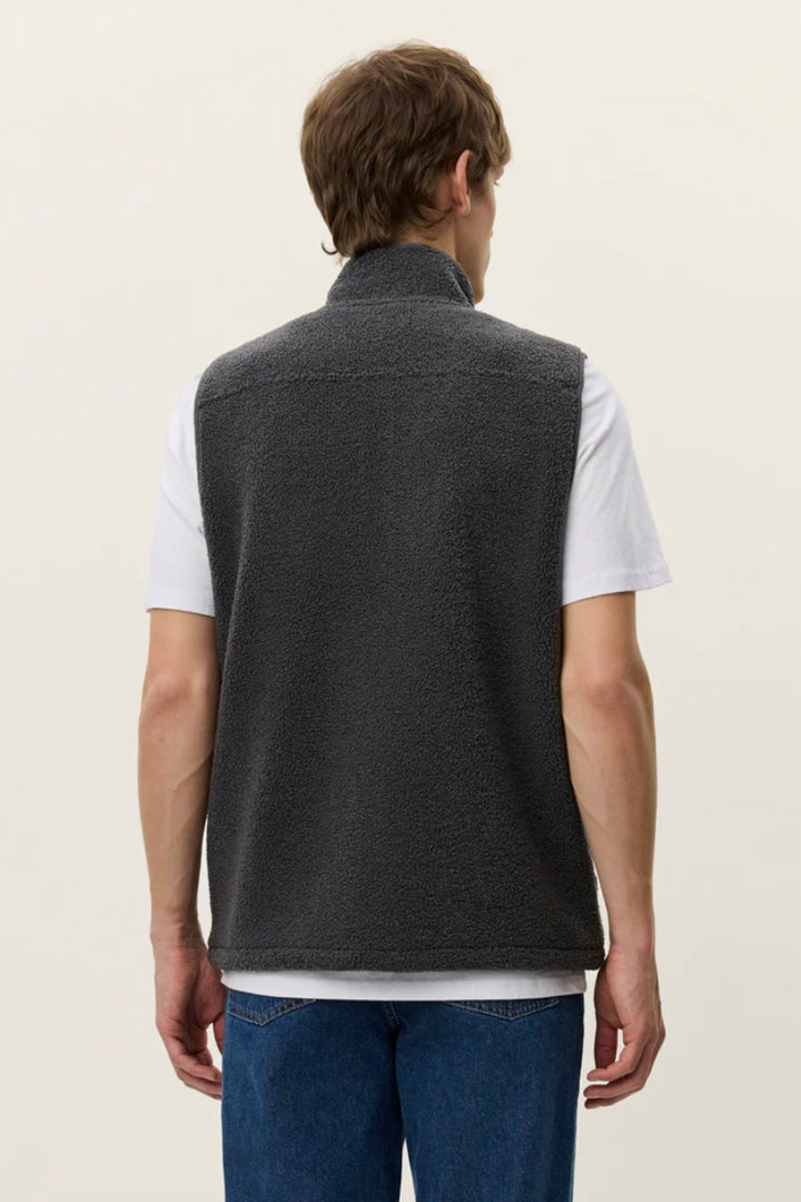 LES DEUX Creed Teddy Vest Asphalt - Dale