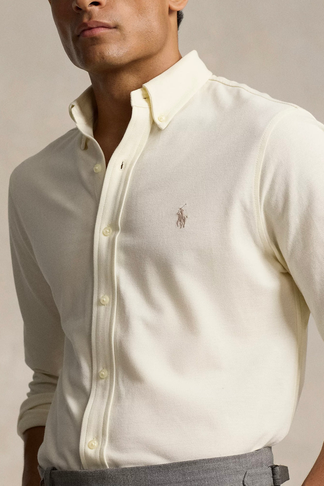 FEATHERWEIGHT MESH SHIRT CREAM