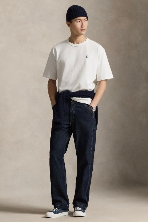 Relaxed Fit Jersey Crewneck T-Shirt White
