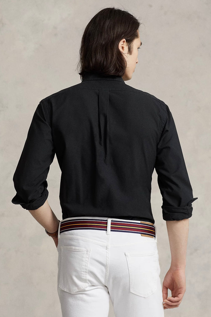 POLO RALPH LAUREN Custom Fit Garment-Dyed Oxford Shirt Polo Black - Dale