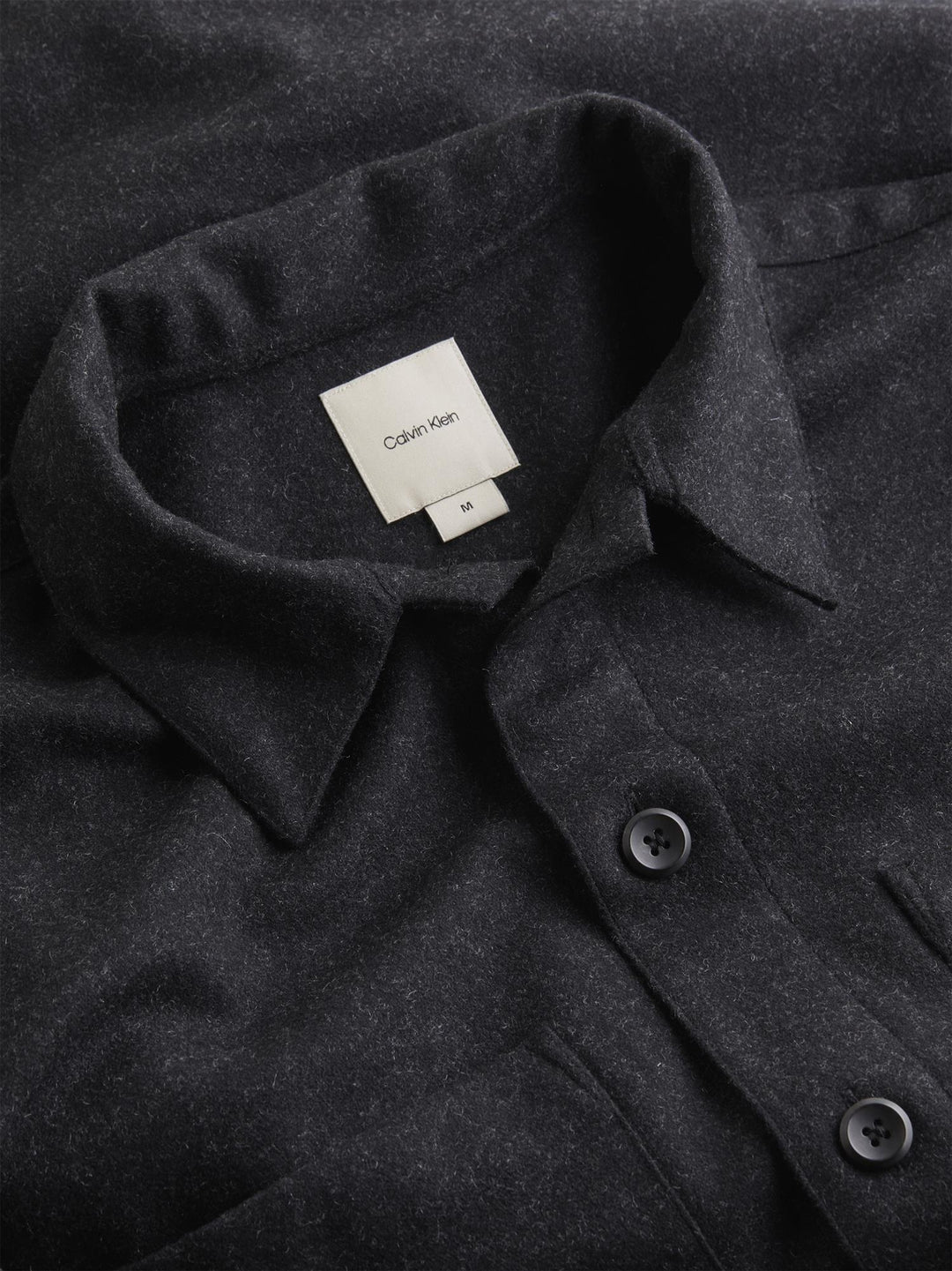 WOOL BLEND OVERSHIRT BLACK