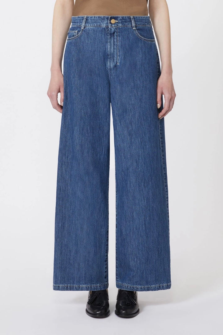 Wide-leg Denim Jeans