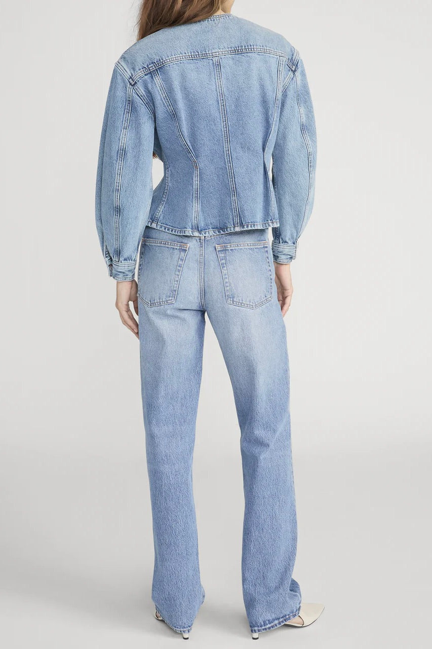 The Nipped Collarless Jacket Umbria