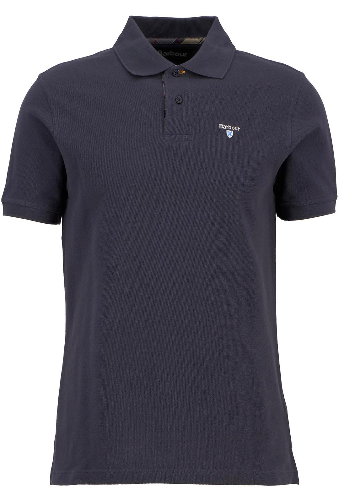 BARBOUR Tartan Pique Polo Shirt Navy - Dale
