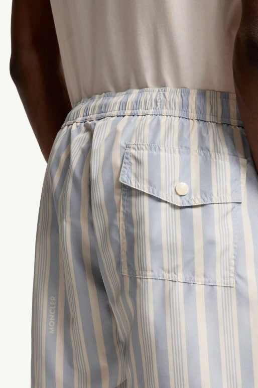 Striped Swim Shorts White/Blue