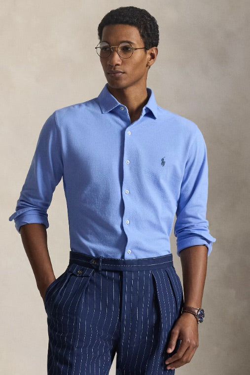 POLO RALPH LAUREN Featherweight Mesh Shirt Canvas Blue - Dale