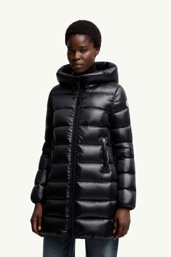 Suyenne Hooded Mid-Length Down Jacket Black
