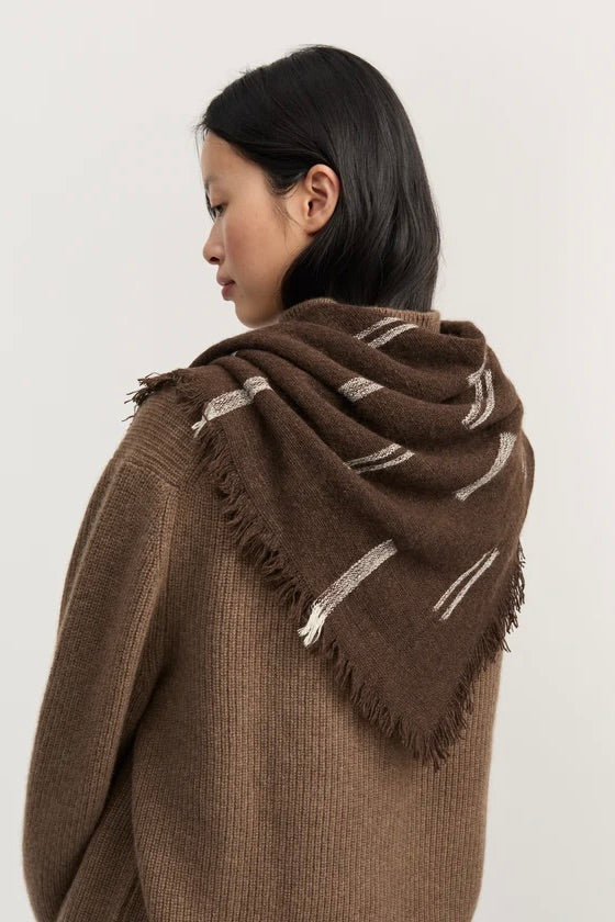 Kiona Yak Scarf 75 x 75 Mix Pure Brown
