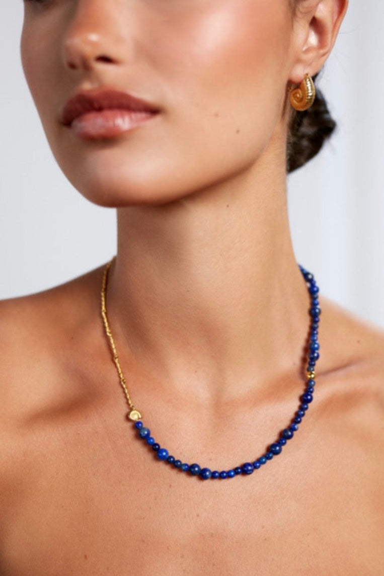 ANNI LU Deep Blue Necklace Golden Lapis - Dale