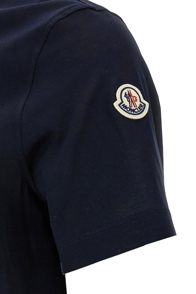 Logo Patch Short Sleeved Polo Shirt Navy