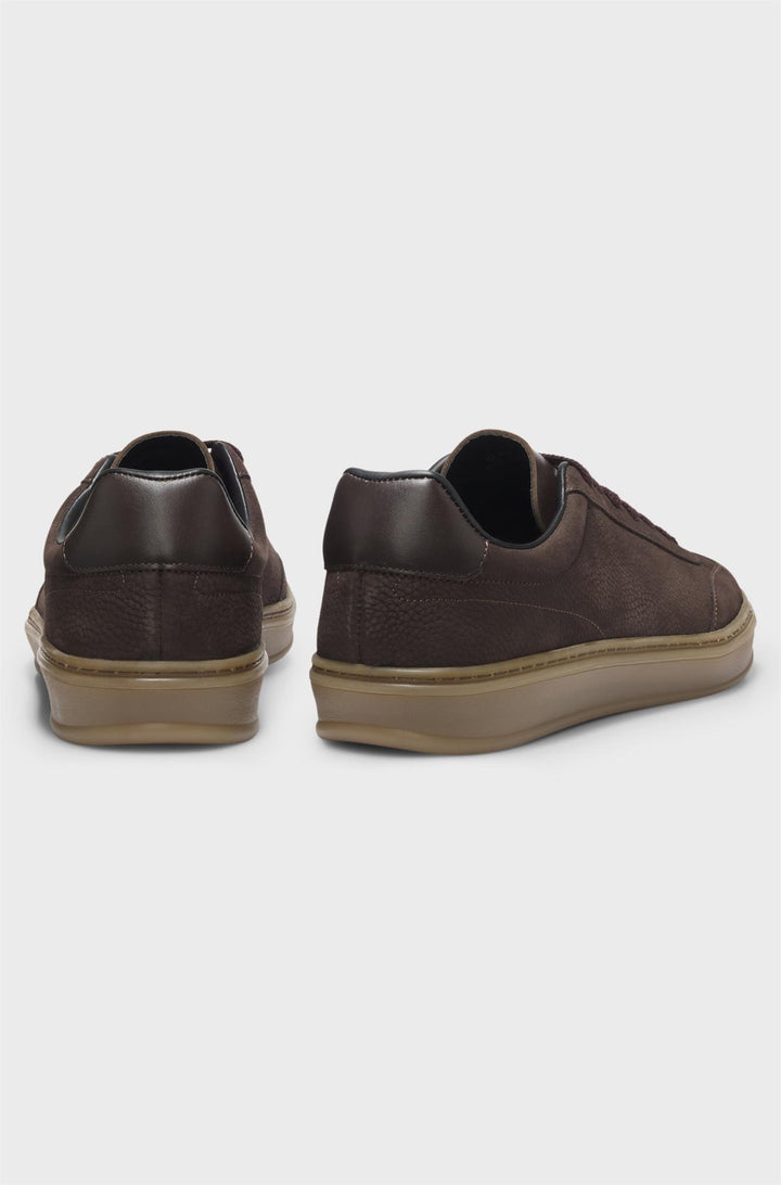 Beckham Zarek_Tenn_nblt_DB Leather Sneakers Dark Brown