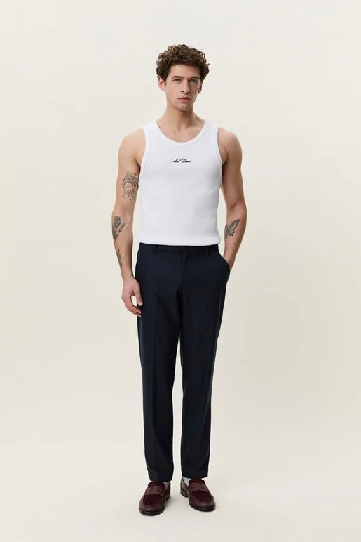 Brushed Twill Reg Suit Pants Dark Blue