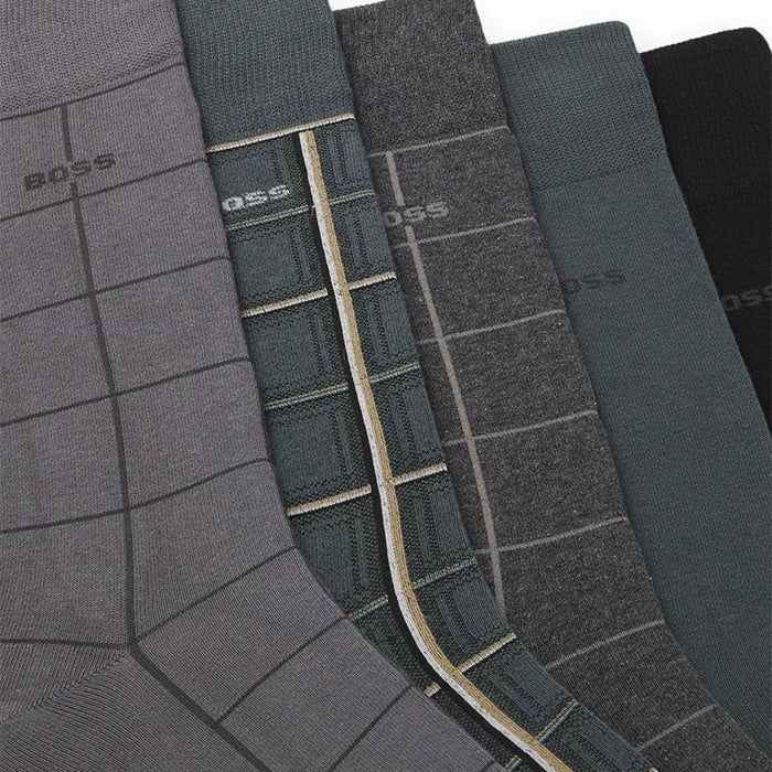 5 pair Sock Giftset Check Open Miscellaneous