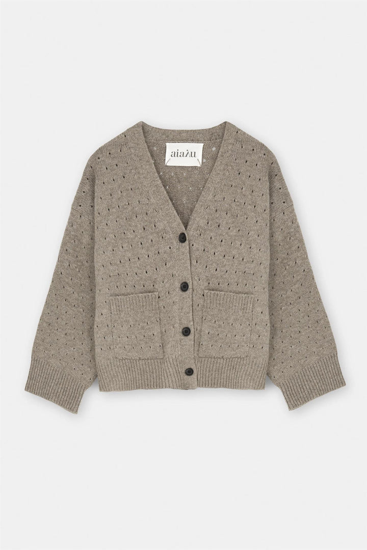 Cora Dot Cardigan Pure Soil