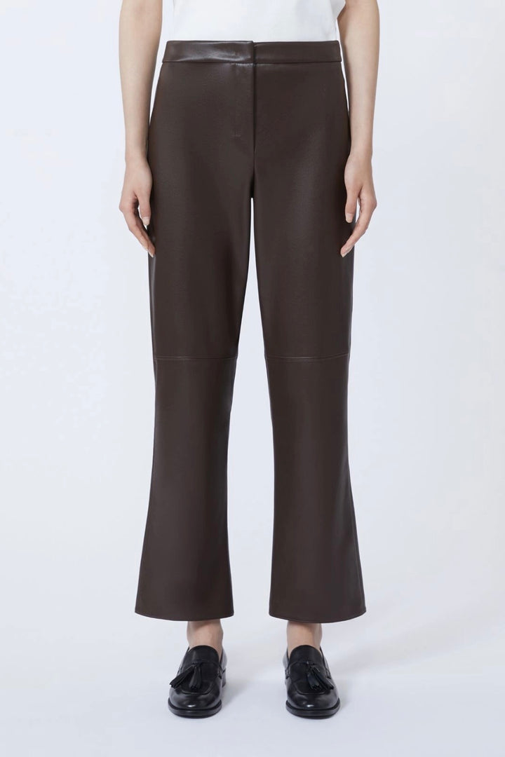 Slim-fit Coated Fabric Trousers