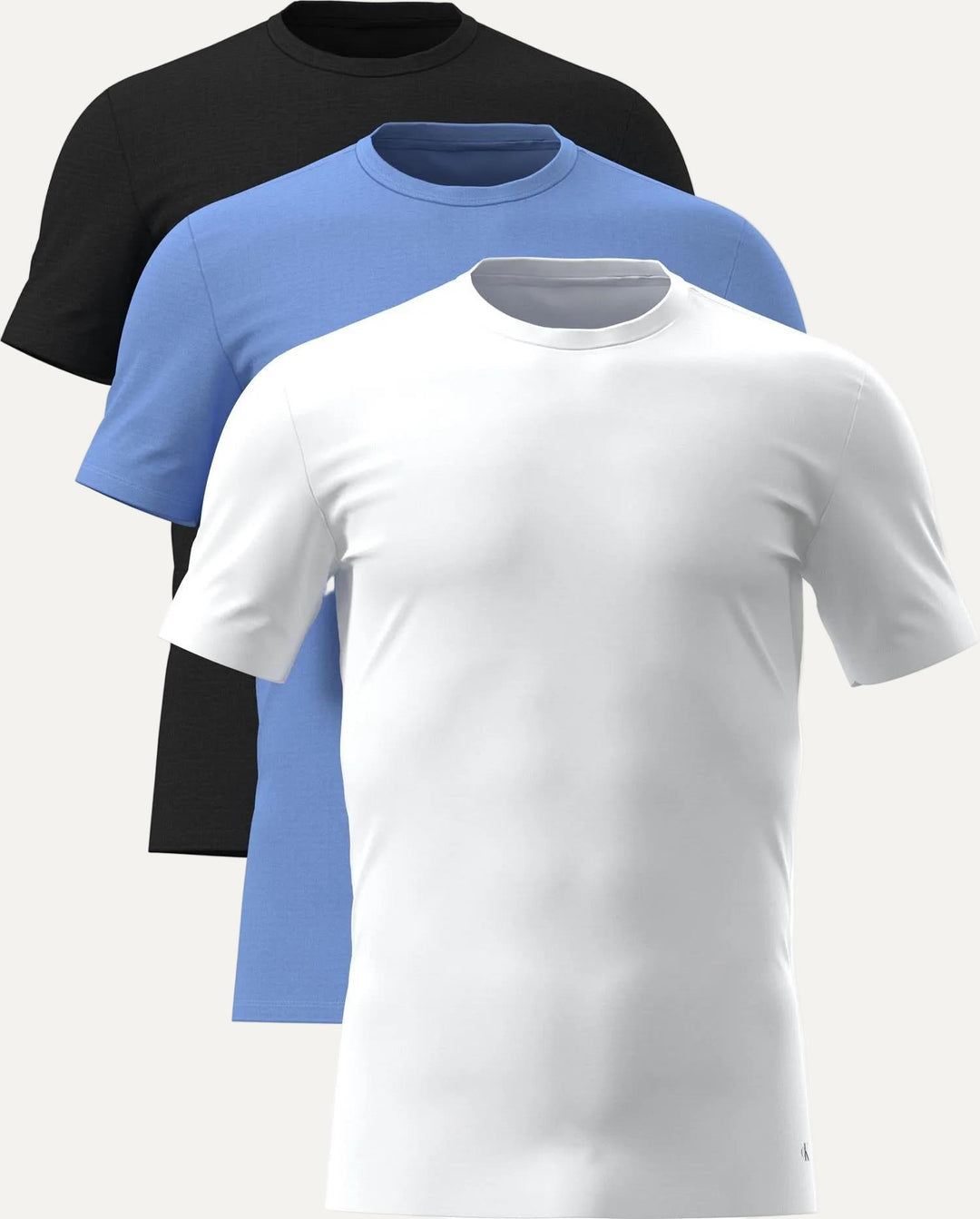 CALVIN KLEIN UNDERWEAR SS Crew Neck 3pk Black/Blue/Descent - Dale