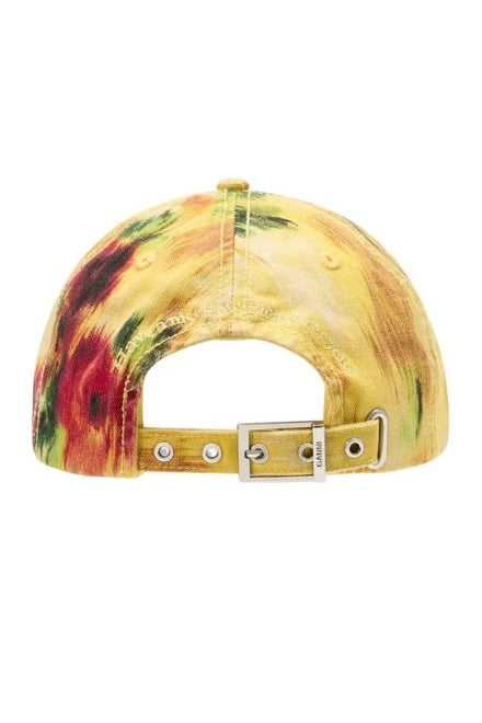 Washed Cotton Print Canvas Cap Aurora