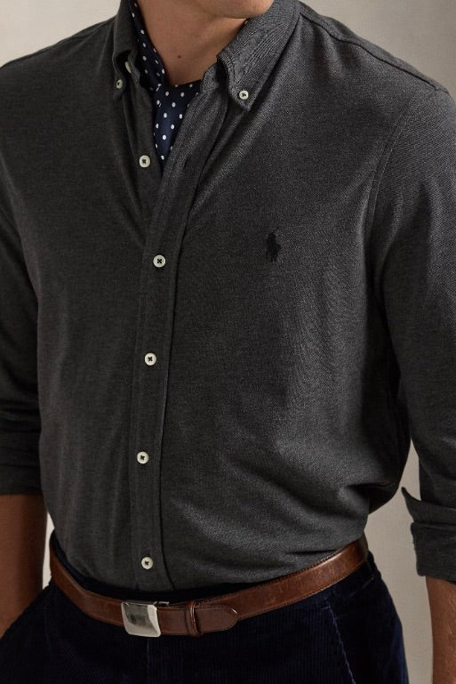 POLO RALPH LAUREN Featherweight Mesh Shirt Grey Heather - Dale