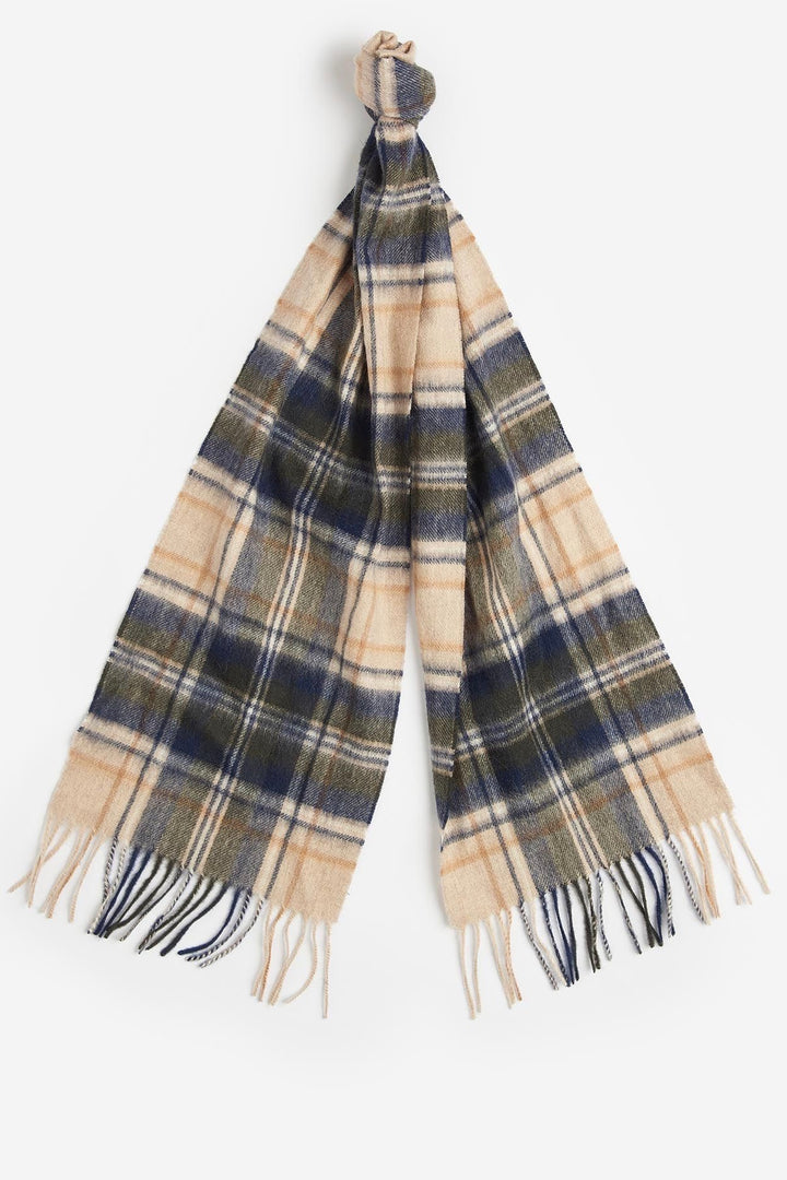 New Check Tartan Scarf Sand Beige Plaid