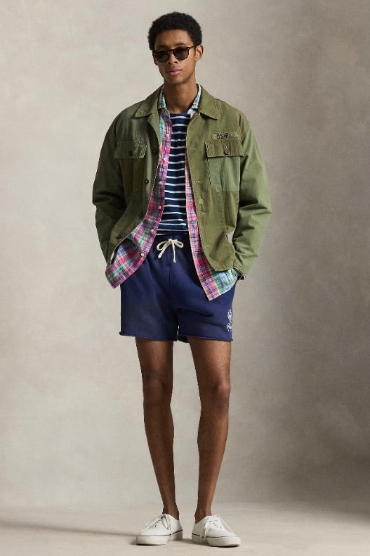 6-Inch Relaxed Fit Fleece Graphic Short Dark Cobalt