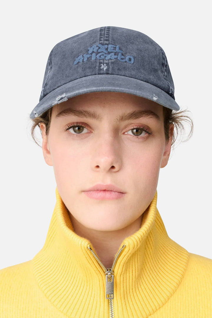 Floral Washed Cap Navy