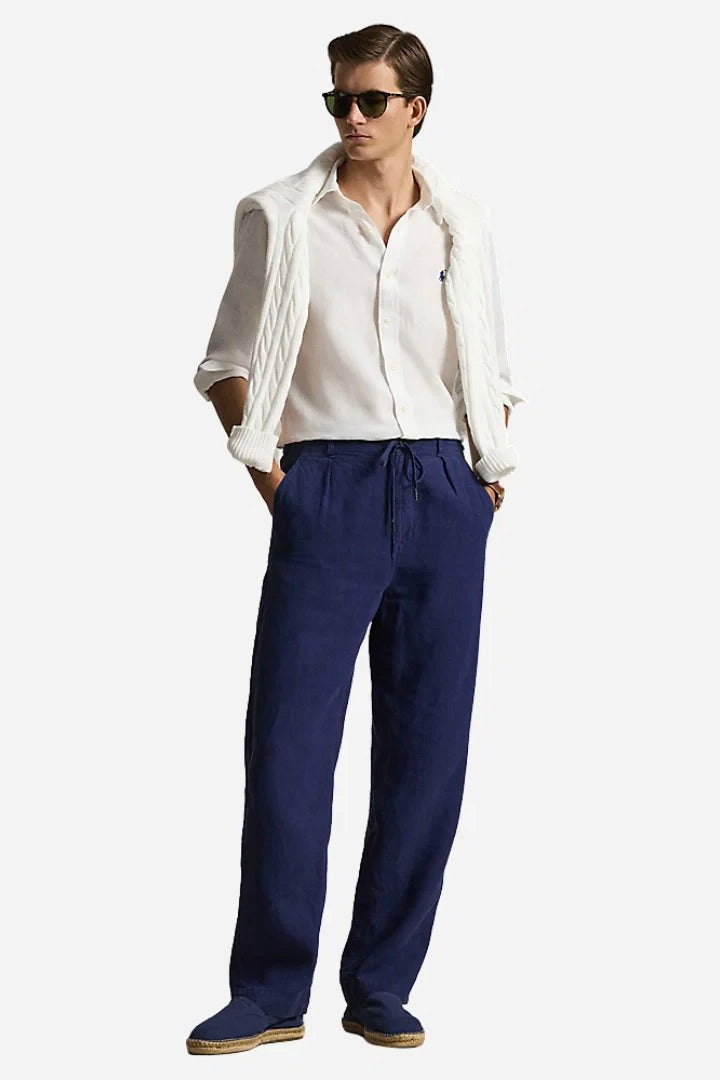 Custom Fit Linen Shirt White