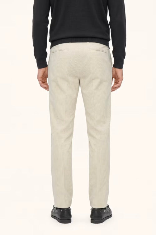 Dandy Cord Trousers Creme White