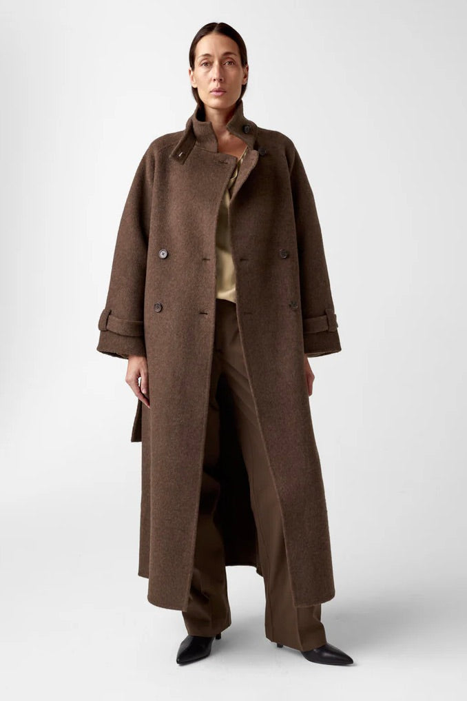 Carmella Wool Coat Espresso