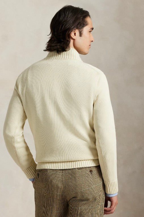 POLO RALPH LAUREN Cotton Quarter-Zip Jumper Andover Cream - Dale