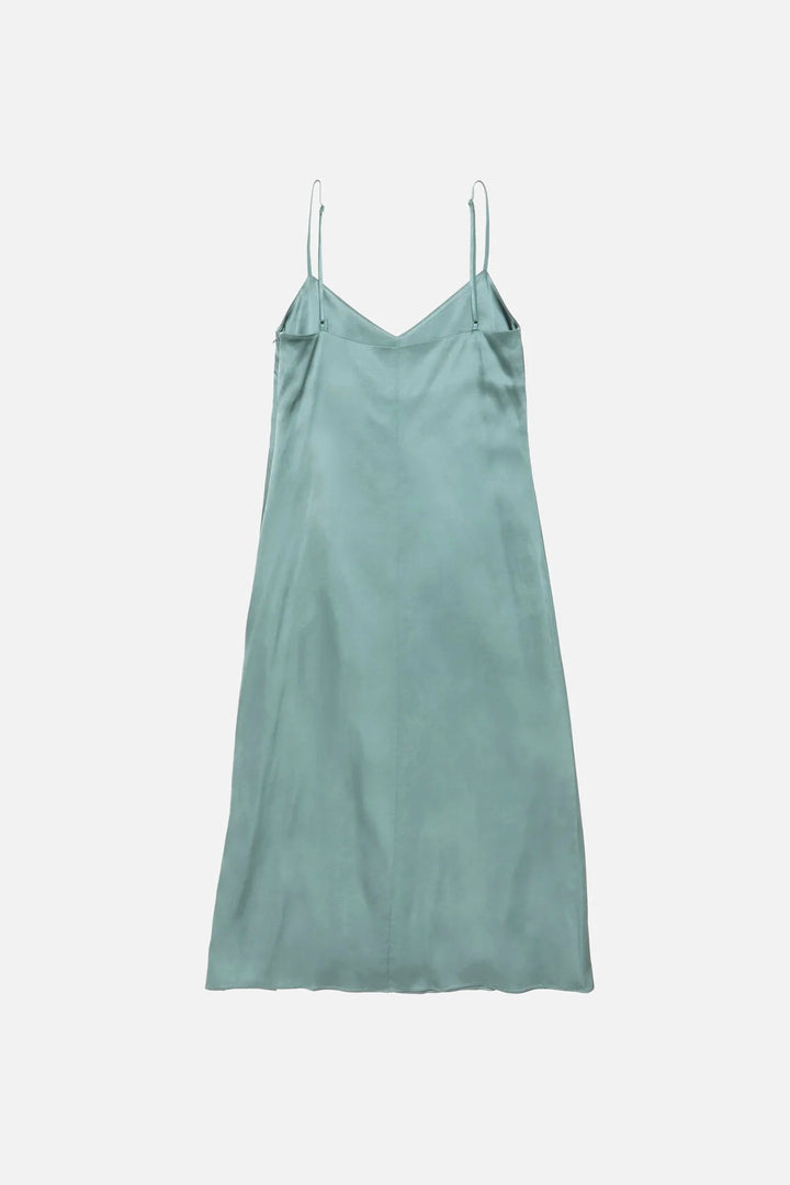 ACNE STUDIOS Satin Slip Dress Sage Green - Dale