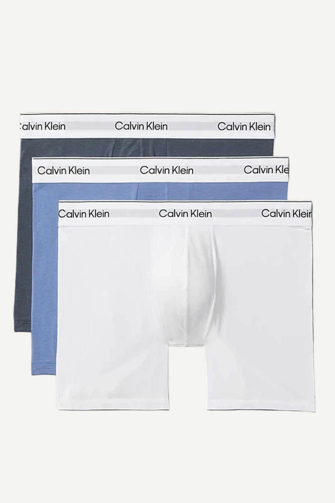 CALVIN KLEIN UNDERWEAR Boxer Brief 3 pk White/Blue Tulip/Turbulence - Dale