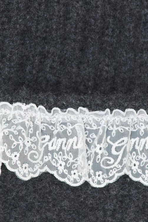 Compact Wool Lace Beanie Phantom