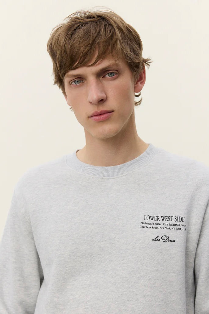 LES DEUX West Side Sweatshirt Snow Melange - Dale