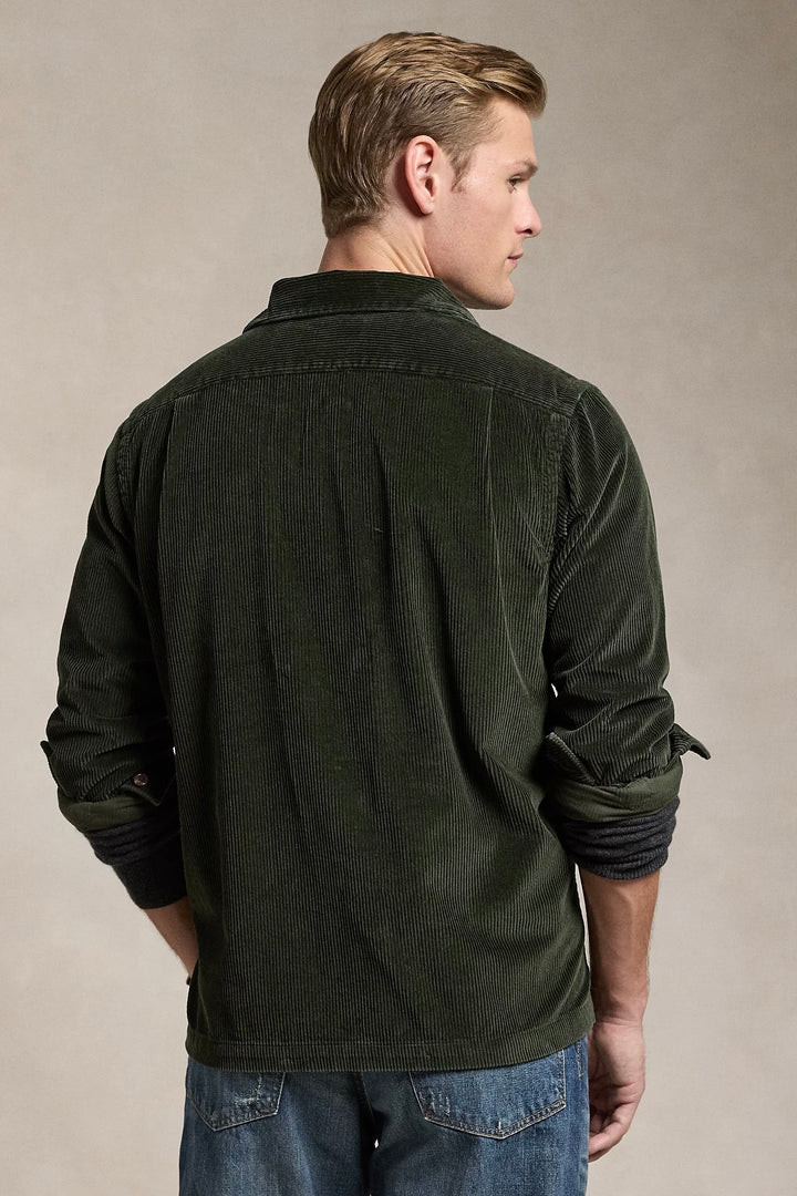 Classic Fit Corduroy Camp Shirt Estate Olive