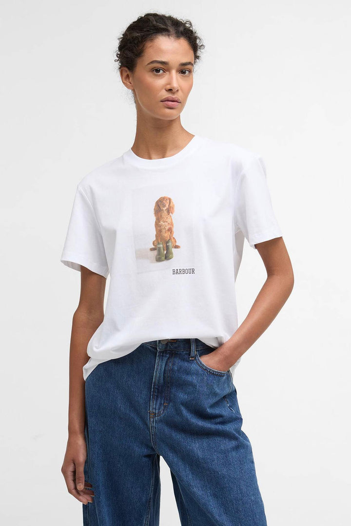 BARBOUR Bedale Graphic T-Shirt White - Dale