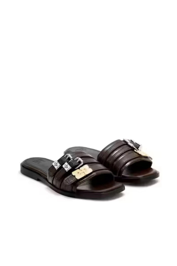 Sue Triple Flat Mule Crinkle Demitasse
