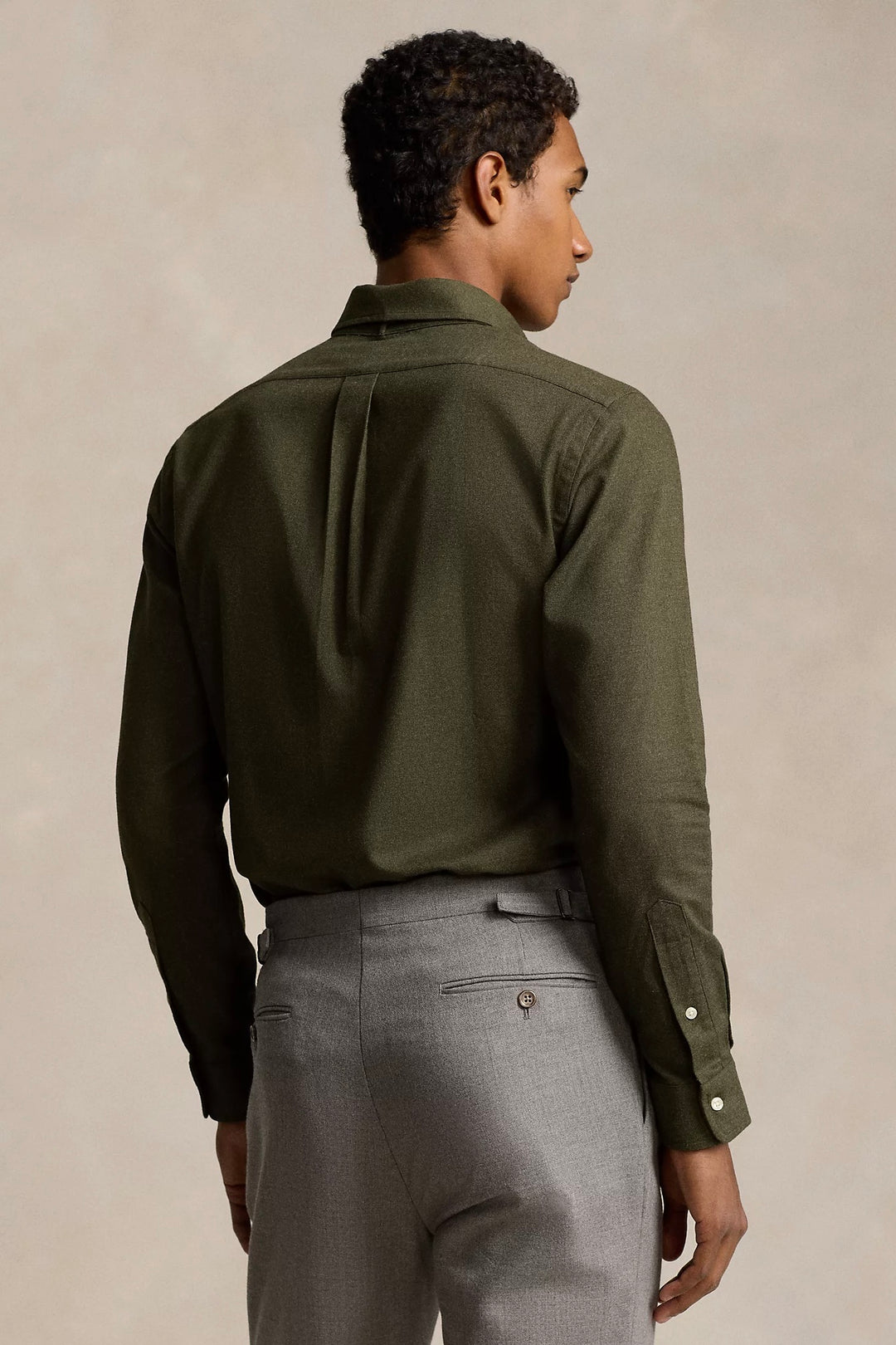 Custom Fit Performance Twill Shirt Loden Heather