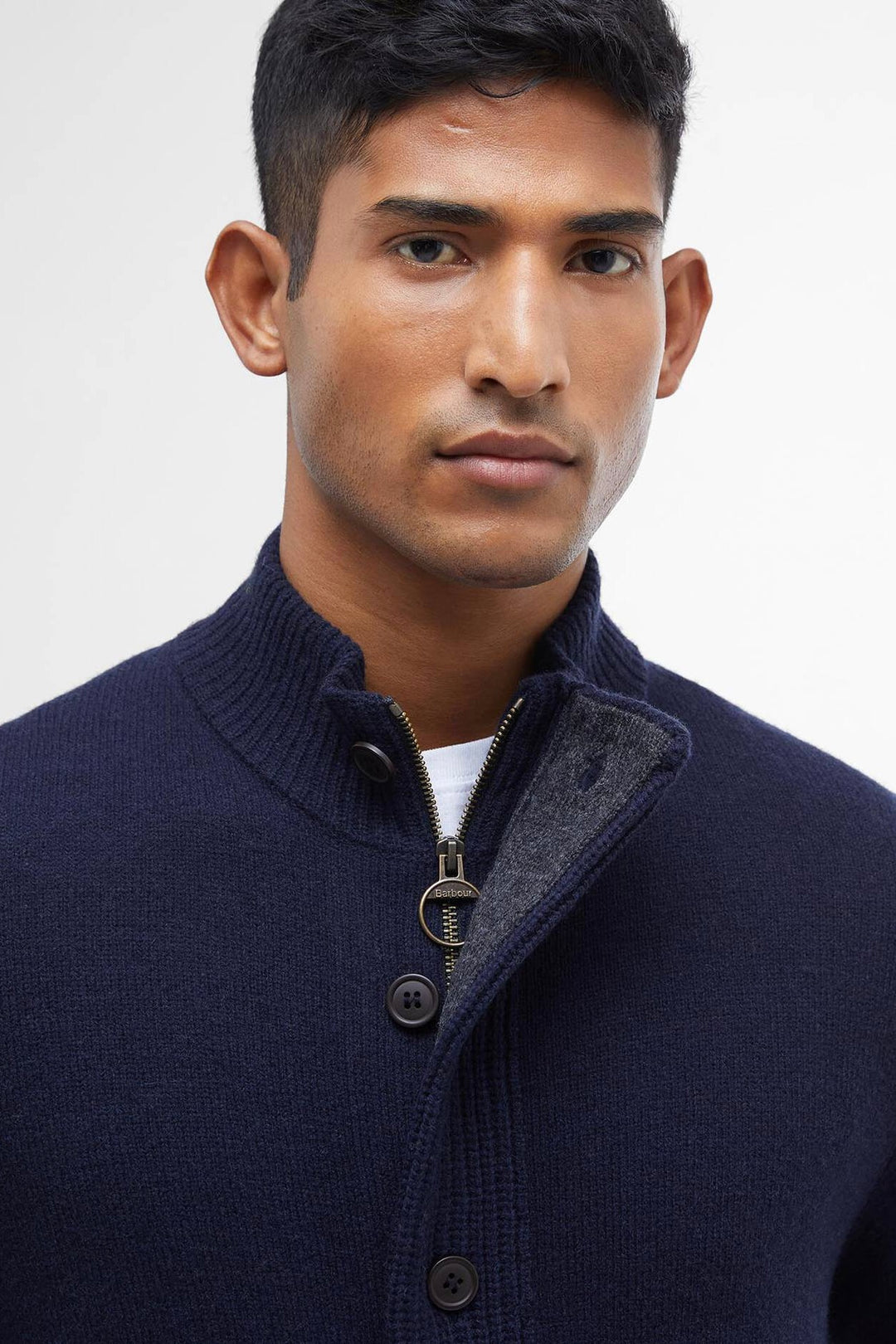 Essential Elbow Patch Jumper Navy